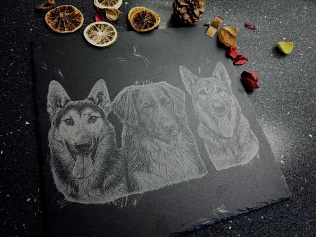 Personalised Slate Photo Engraving - Rustic Wall Art, Memorial Gift - 30x30 Or 20x30cm - image 1