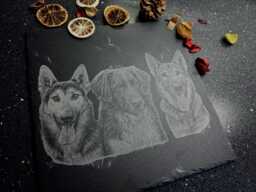 Personalised Slate Photo Engraving - Rustic Wall Art, Memorial Gift - 30x30 Or 20x30cm
