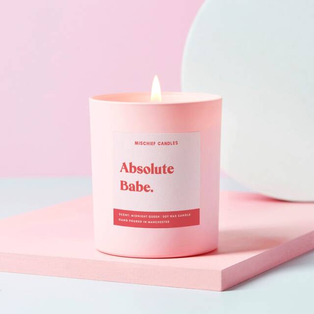 Funny Gift For Her - Absolute Babe Soy Wax Scented Candle Friend - image 1