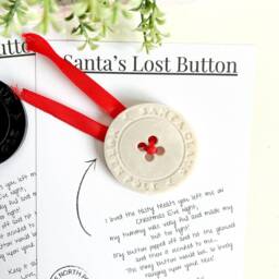 Santa's Lost Button, Christmas Eve Box Fillers, Tradition, Children's Stocking Tree Decoration, Xmas Button - thumbnail 3