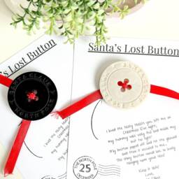 Santa's Lost Button, Christmas Eve Box Fillers, Tradition, Children's Stocking Tree Decoration, Xmas Button - thumbnail 2