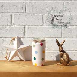 Soap Dispenser Emma Bridgewater Polka Dots Hand Wash Decoupaged Glass Handmade - thumbnail 4