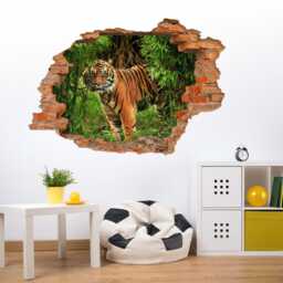 030 Wall Decal Tiger - Hole in The Wall - thumbnail 3