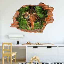 030 Wall Decal Tiger - Hole in The Wall - thumbnail 2