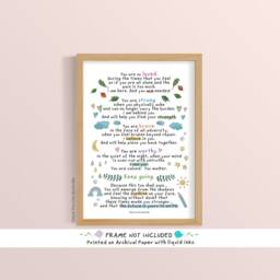 Feeling Down Print, Anxiety Tough Times Gift, Thinking Of You, Friendship You Are Loved, Keep Going, Positivity Print Unframed - thumbnail 3