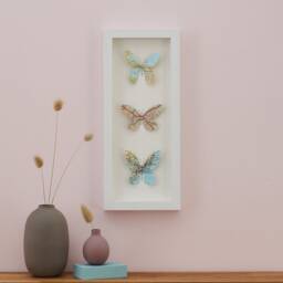 Paper Cut Butterfly Wall Art, Custom Map Wall Art Butterflies, Birthday Gift For Her, Unique Botanical Gift For Mom Mum - thumbnail 2