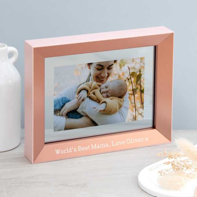 Personalised Rose Gold Photo Frame - image 1