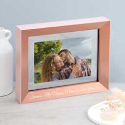 Personalised Rose Gold Photo Frame - thumbnail 2