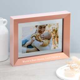 Personalised Rose Gold Photo Frame - thumbnail 1