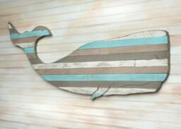 "Pallet Whale Wooden Art Beach House Decor Nautical Artwork Coastal Sign 41""x19" - thumbnail 1