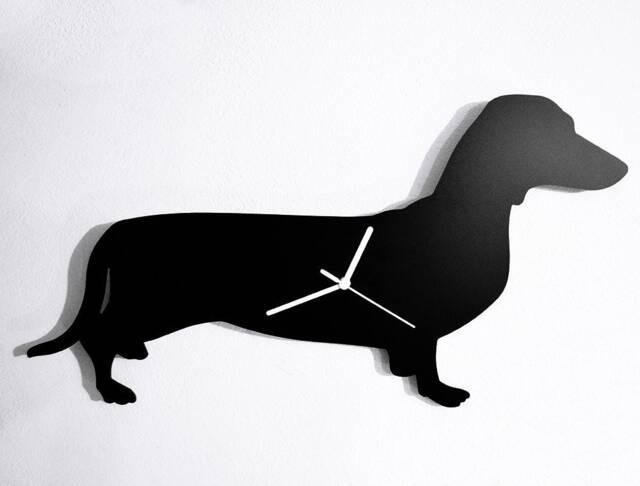 Dachshund Dog Big - Wall Clock Silhouette - image 1