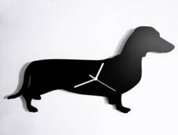 Dachshund Dog Big - Wall Clock Silhouette - thumbnail 1