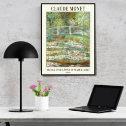 Claude Monet Bridge Over A Pond Of Water Lilies Print, Gallery Exhibition Wall Art - thumbnail 3