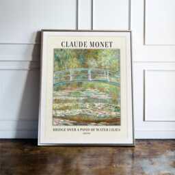 Claude Monet Bridge Over A Pond Of Water Lilies Print, Gallery Exhibition Wall Art - thumbnail 1