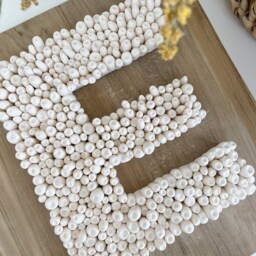 Tube Coral Wall Letter - Coastal Decor Personalised Kids Beach Wedding Neutral Nursery Art - thumbnail 2