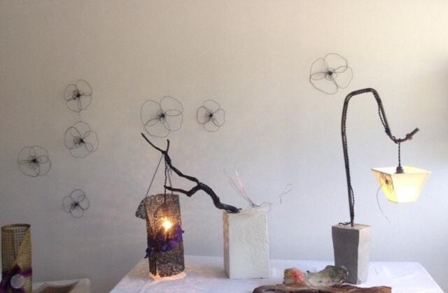 3D Wall Decoration Flowers Of Poppy in Thread Recycled Copper - image 1