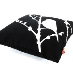 Black Bird On Cherry Blossom - Mini 10.5 Inches Square Pillow - thumbnail 3