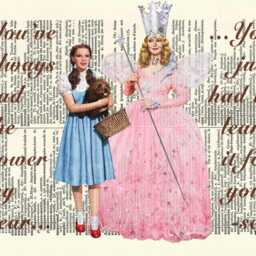 Wizard Of Oz Print Glinda & Dorothy, Printed On Vintage Dictionary Pages - thumbnail 2