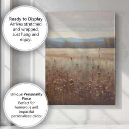 Soft Misty Meadow Autumn Landscape Canvas Wall Art Print Decor Picture Ready To Hang - thumbnail 3
