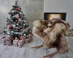 Sheepskin Mouflon Throw Genuine Leather Sheep Skin Decorative Rug48'' X 28 - thumbnail 1