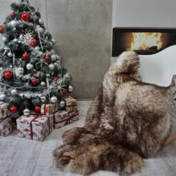 Sheepskin Mouflon Throw Genuine Leather Sheep Skin Decorative Rug48'' X 28 - thumbnail 2