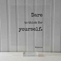 Voltaire - Floating Quote Dare To Think For Yourself Art Print Be True Original Unique Authentic Different Innovative - thumbnail 3