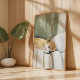 Chihuahua Art Print Peaceful Dog Portrait, Home Decor - thumbnail 3