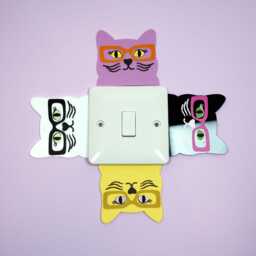 Funky Feline Light Switch Topper - White - thumbnail 2