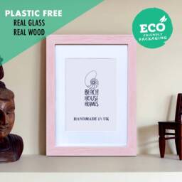 A2 Frame - Pink Poster Picture Photo Frames Handmade Big Large Rustic Driftwood Style Mounted Option - thumbnail 2