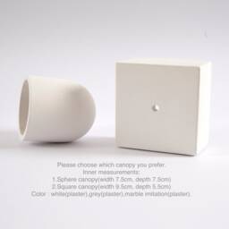 Handmade Concrete Cylinder Pendant Light With Epoxy Sphere - thumbnail 3