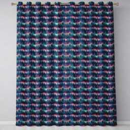 Colorful Pine Forest Dreamscape Seamless Pattern Readymade Eyelet Ring Top Thermal 100% Blackout Curtains - thumbnail 2