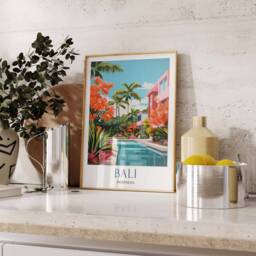 Bali Travel Print, Poster, Indonesia Wall Art, Tropical Paradise Beach Southeast Asia Decor, Gift - thumbnail 2