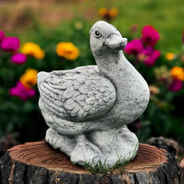 Concrete Duck Statue Stone Bird Figurine Cement Farmhouse Decor Outdoor Pond Ornament Rustic Yard Sculpture Handmade Gift For Lover - image 1