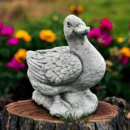 Concrete Duck Statue Stone Bird Figurine Cement Farmhouse Decor Outdoor Pond Ornament Rustic Yard Sculpture Handmade Gift For Lover - thumbnail 1