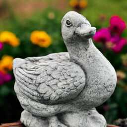 Concrete Duck Statue Stone Bird Figurine Cement Farmhouse Decor Outdoor Pond Ornament Rustic Yard Sculpture Handmade Gift For Lover - thumbnail 4