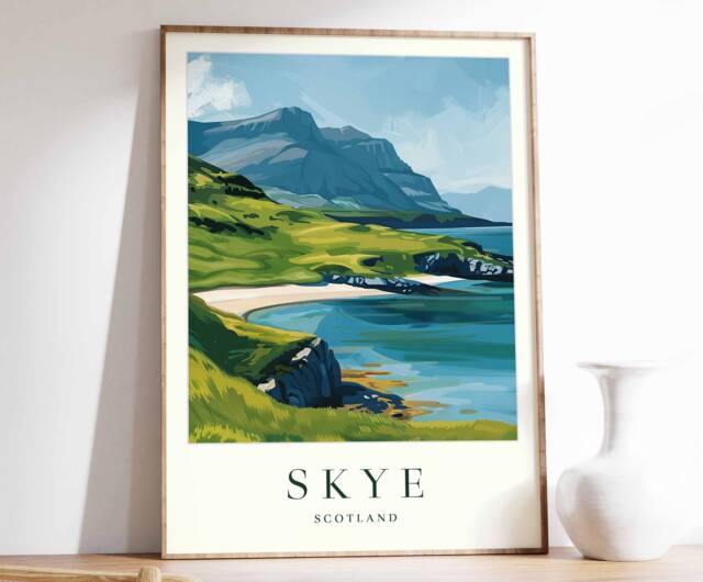 Skye Scotland Travel Poster Scottish Island Wall Art - image 1