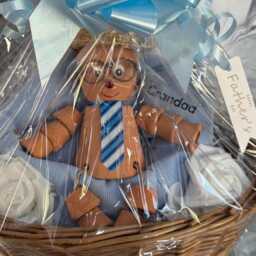 Personalised Father's Day Or Birthday Gift Hamper For Dad Grandad - Handmade Terracotta Plant Pot Man On Bean Bag Unique Him - thumbnail 2