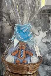 Personalised Father's Day Or Birthday Gift Hamper For Dad Grandad - Handmade Terracotta Plant Pot Man On Bean Bag Unique Him - thumbnail 1