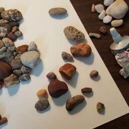 Handmade Michigan Mitten Pebble Art Map Lake Beach Stones - thumbnail 2