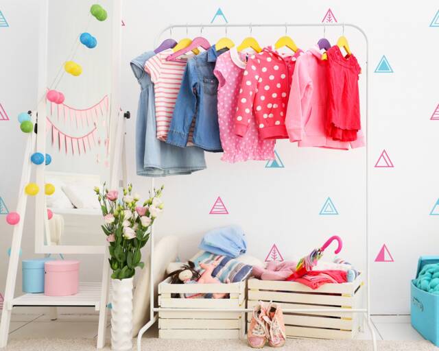 Geometric Triangle Wall Decals - Nursery Decals, Kids Room Decor, Removable Stickers - image 1