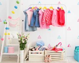 Geometric Triangle Wall Decals - Nursery Decals, Kids Room Decor, Removable Stickers - thumbnail 1