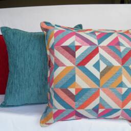 Handmade Australian Cushion Cover, Geometric, Colourful, Modern, Textured - thumbnail 4
