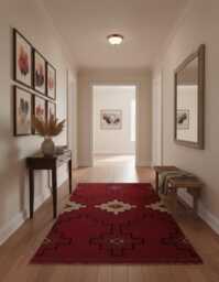 Custom Southwest Wool Rug Handwoven Kilim, Tribal Geometric Decor - thumbnail 1