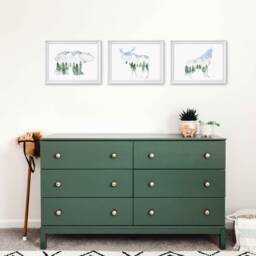Mountain Animal Watercolor Art Print Set Woodland Nursery Decor - thumbnail 2