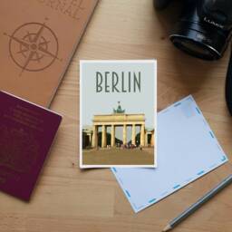 Berlin Travel Poster - Retro Vintage Style Germany Art Print, Artwork, Homeware, Postcard, Travel Print - thumbnail 3