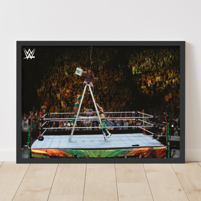 Wwe Print - Mitb Iyo Sky Win Poster Wrestling Wall Art - image 1