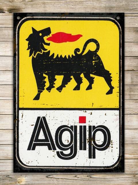 Racing Italian Agip Motor Oil Garage Decor Sign Metal Sign Wall Decorl