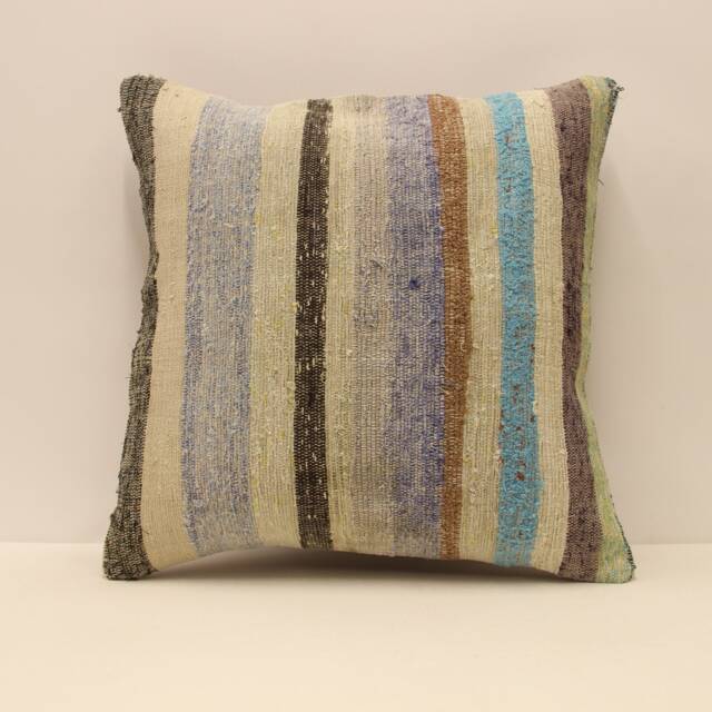 Kilim Pillow, Sofa Pillow Boho Pillow, Handwoven Pillow, 18x18 - 45x45 cm Minimalist Decorative Pillow, Cushion Cover Throw Pillow 4Kbf-580 - image 1