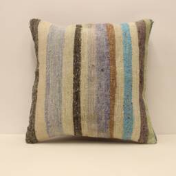 Kilim Pillow, Sofa Pillow Boho Pillow, Handwoven Pillow, 18x18 - 45x45 cm Minimalist Decorative Pillow, Cushion Cover Throw Pillow 4Kbf-580 - thumbnail 1