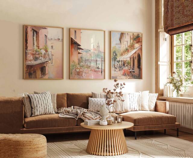 Set Of 3 Verona Poster, Italy Travel Print, Wall Art, Italian City Decor, Romantic Gift, Juliet's Balcony Artwork - image 1